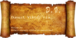 Dunszt Viktória névjegykártya